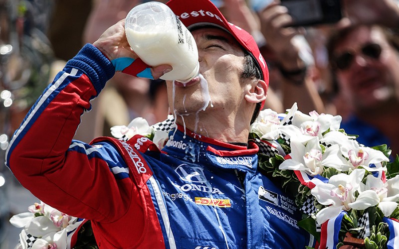 05-28-Sato-Drinks-The-Milk-Indy500